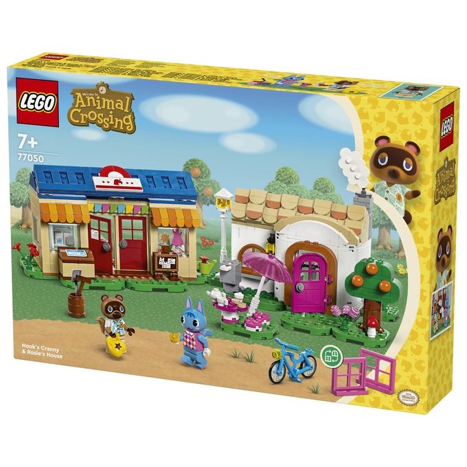 LEGO Animal Crossing 77050 Bottega di Nook e casa di Grinfia, Giochi Creativi per Bambini 7+ con Negozio e Casa Giocattolo