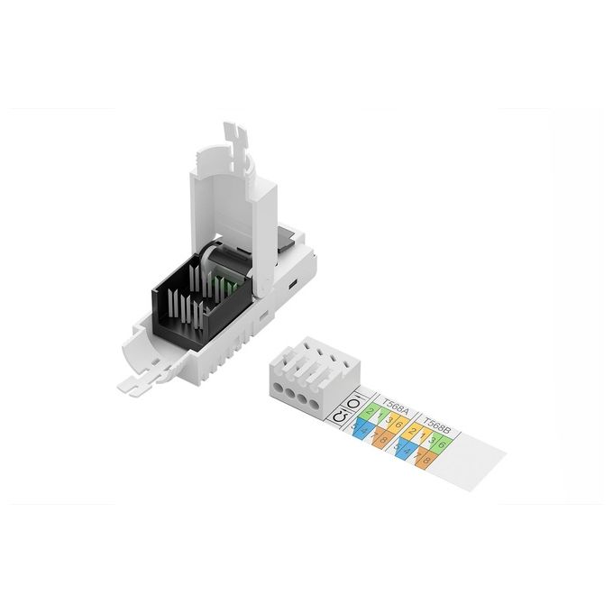 Digitus Connettore Tooless Rj45 Cat 6a Utp per Cavo Rigido e Flessibile