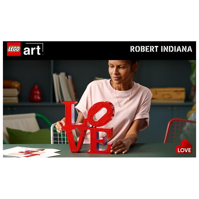 LEGO Art LOVE, Modellino da Costruire Iconica Scultura Pop di Robert Indiana, Hobby Creativo per Adulti, KIT_ Modellismo da Collezione, Idea Regalo Donna, Uomo, Fidanzamento e Anniversario 31214