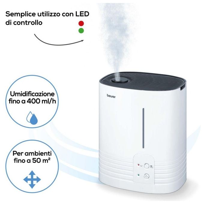 Beurer LB 55 Umidificatore con Tecnologia ad Evaporazione dell'Acqua Calda
