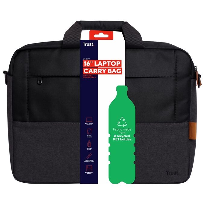 Trust Lisboa Valigetta Ventiquattrore per Notebook 16'' Nero