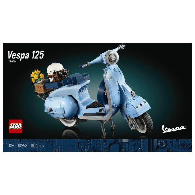 LEGO Icons 10298 Vespa 125, Set in Mattoncini, Modellismo Adulti, Replica Piaggio Anni 60, Idea Regalo, Hobby Creativo