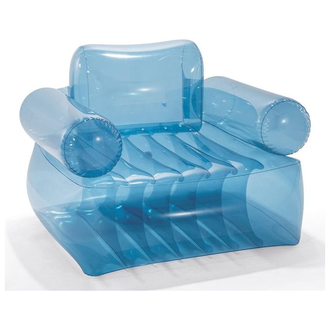 Intex  Poltrona Trasparente Blu Con Schienale Cm 109X107X79 I.4
