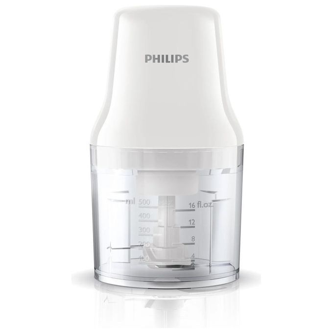 Philips HR1393-00 Daily Collection Tritatutto Easy Press 450 W 0,7Lt Trasparente-Bianco