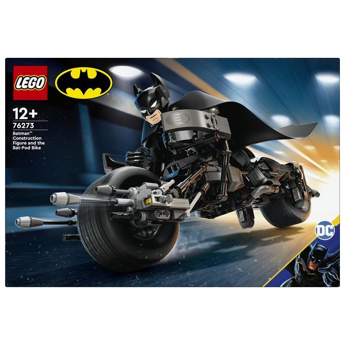 LEGO DC Il Personaggio Costruibile di Batman con Bat-Pod Moto e Action Figure Giocattolo da Il Cavaliere Oscuro da Costruire Regalo da Supereroi per Bambini Bambine e Adulti da Collezione 76273