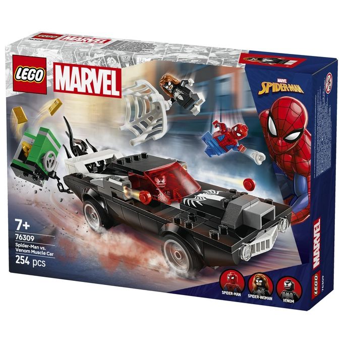LEGO Set Spider-Man Contro Muscle Car di Venom 76309 Marvel Super Heroes per Avventure Costruibili Emotive
