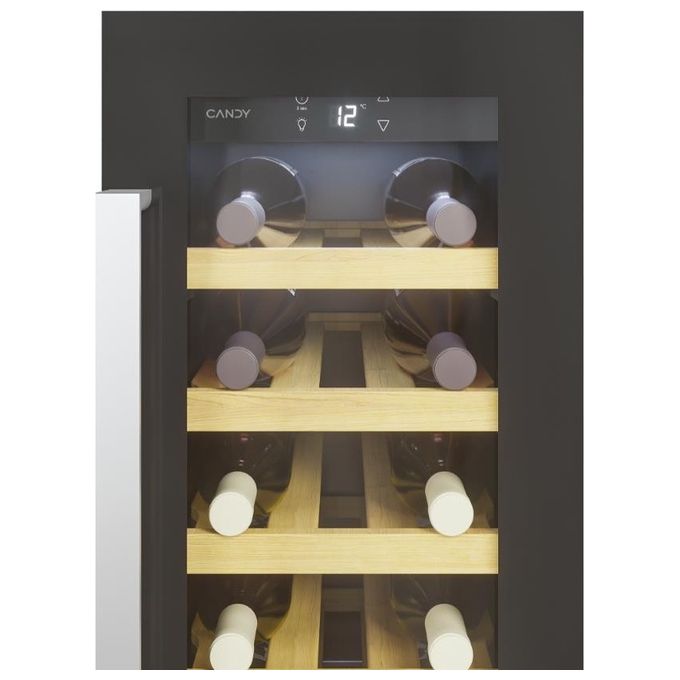 [ComeNuovo] Candy CCVB 30-1 DiVino Cantinetta Vino 20 Bottiglie Classe energetica F 6 ripiani in legno 81 cm Nero