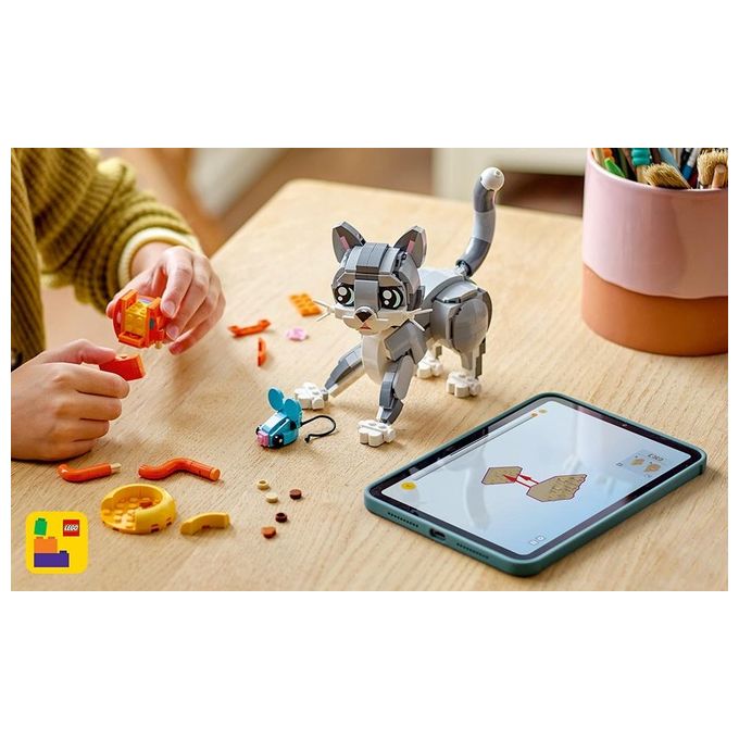 LEGO Creator 3 in 1 Gatto Giocoso Giocattolo - Si Trasforma in Piccione o in Cane - Animali da Costruire per Bambine Bambini Ragazze e Ragazzi da 8 Anni - Idea Regalo di Compleanno Creativa - 31163