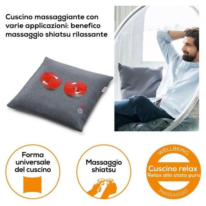 Beurer MG 135 Cuscino per Massaggio Shiatsu con Fuzione Calore