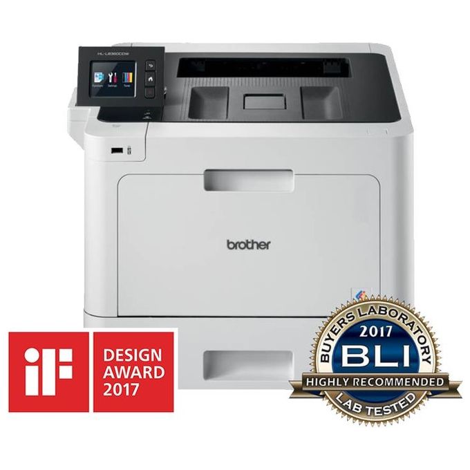 Brother HL-L8360CDW Stampante Laser a Colori, Velocita' di Stampa 31 ppm, Rete Cablata, Wi-Fi e Wi-Fi Direct, NFC, Stampa Fronte-Retro, bianco-nero