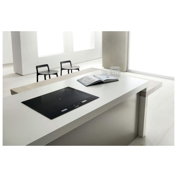 Whirlpool SMP 658C-NE-IXL Piano Cottura iXelium a Induzione in Vetroceramica 8 Zone Tecnologia Sesto Senso FlexiFull SmartSense ChefControl 65 cm Nero