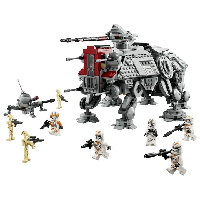 LEGO Star Wars 75337 Walker AT-TE, Modellino da Costruire, Gambe Snodabili, Cloni Soldato, Droidi da Battaglia e Droide Ragno