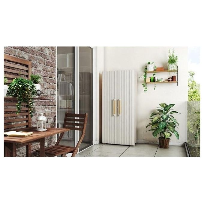 Keter Armadio Groove Alto 80x45x180H Design Funzionale ed Elegante per Organizzare Spazi Interni ed Esterni in Ogni Ambiente