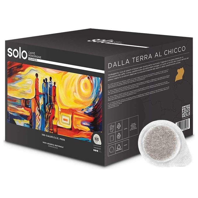 Solo Caffe' Monorigine Uganda Cialde E.s.e. 44mm 100 Pezzi
