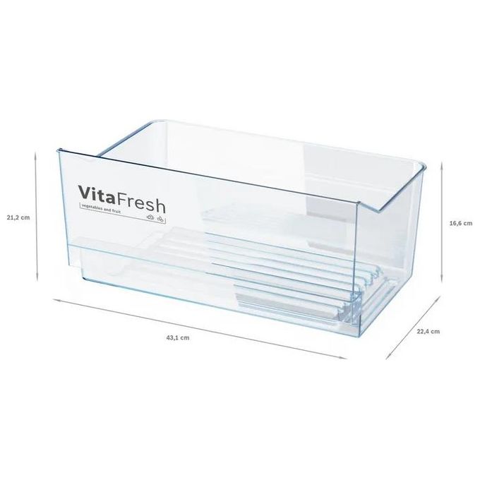 Bosch KSV36VLEP Serie 4 - Frigorifero monoporta 346 L, 186 cm, Classe E, 39 dB, VitaFresh, Acciaio inox