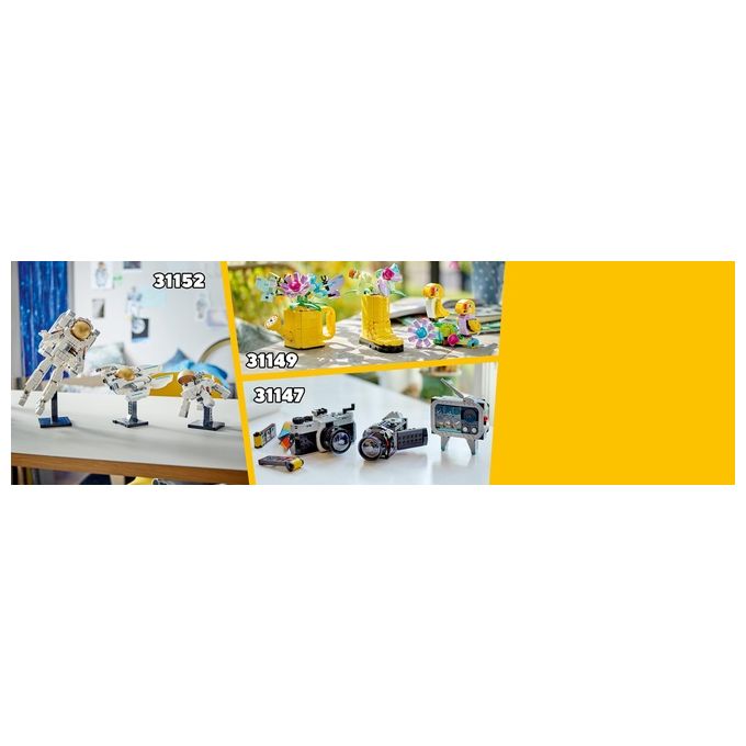 LEGO Creator 31148 3in1 Pattino a Rotelle Retro' Trasformabile in Mini Skateboard o Radio Giocattolo, Giochi per Bambini 8+