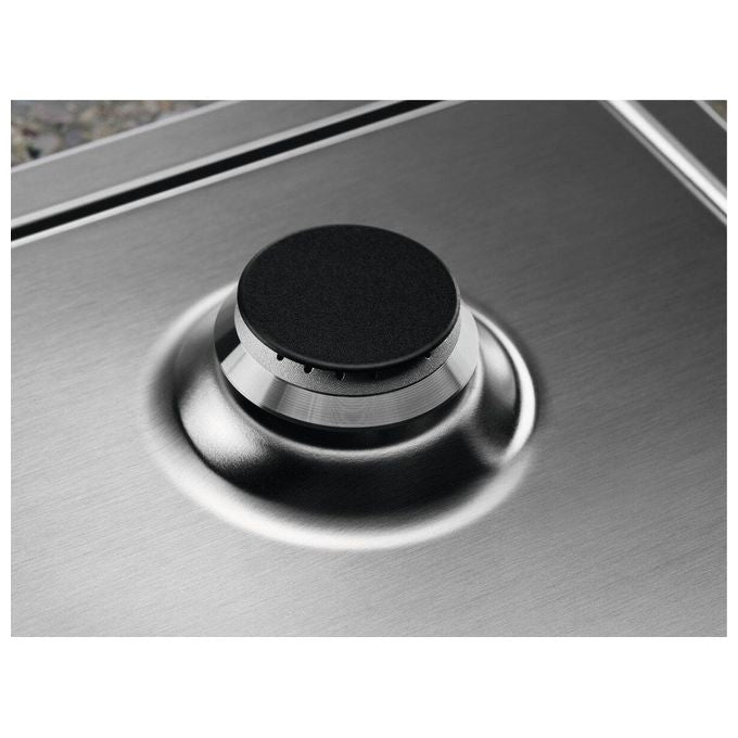 Electrolux KGS6436SX Piano Cottura a Gas 4 Fuochi Griglie in Ghisa Bruciatore Tripla Corona 60 cm Acciaio Inox