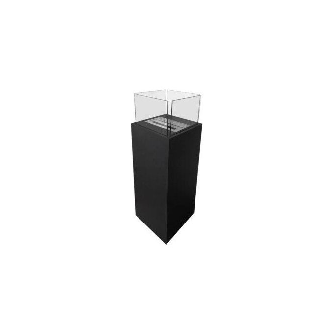 Divina Fire Camino a bioetanolo da terra per interno esterno Ischia Nero 40x40x115