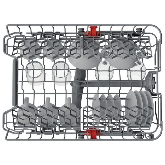 Hotpoint HSIC 3T127 C Lavastoviglie Slim da incasso a Scomparsa Totale 10 Coperti Classe Energetica E 9 programmi Terzo cesto Cesti Flexiload Dual Wash 44.8cm Argento