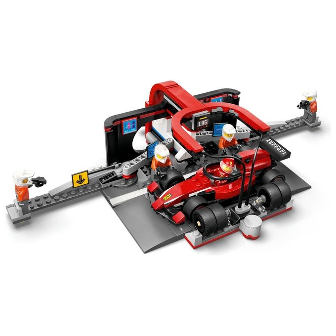 Lego 60443 City Formula 1 Set da Costruzione Pit Stop e Meccanici con Monoposto Ferrari F1 322 Pezzi 5 Minifigure eta' 6+
