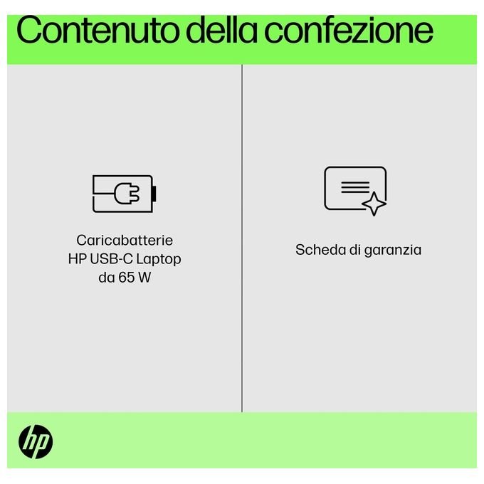 HP 671R2AA Caricabatterie per Laptop USB-C 65 W compatibile con dispositivi USB-C colore Nero
