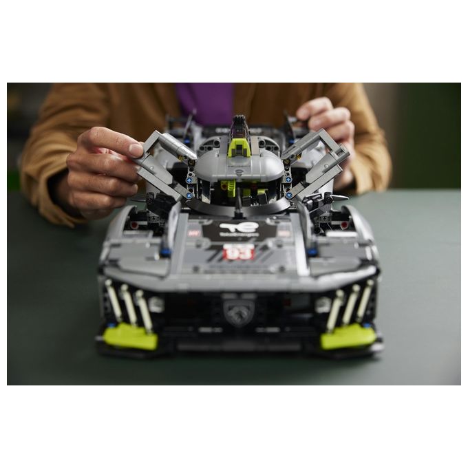 LEGO Technic 42156 PEUGEOT 9X8 24H Le Mans Hybrid Hypercar, Modellino di Auto da Corsa per Adulti Scala 1:10, Set da Collezione
