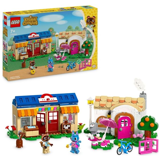 LEGO Animal Crossing 77050 Bottega di Nook e casa di Grinfia, Giochi Creativi per Bambini 7+ con Negozio e Casa Giocattolo