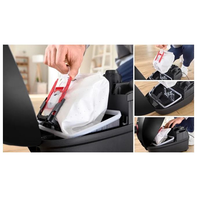 Bosch BGB41POW1 Aspirapolvere con Sacco a Traino Potenza 850 Watt Capacita' 4 Litri ProPower colore Nero
