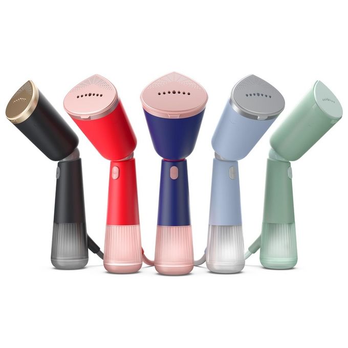 Philips 5000 Series STH5030-80 - Ferro a vapore verticale portatile, 1300 W, piastra metallo inox, serbatoi 120 ml + 200 ml, riscaldamento 35 s, modalita' Eco-Max, testa regolabile, guanto protettivo e StyleMat inclusi, compatibile con tutti i tessuti, co
