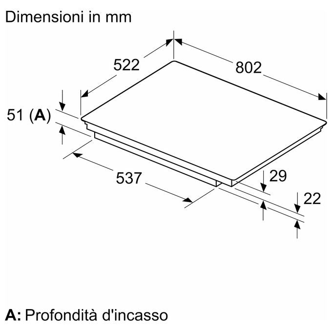 Bosch Serie 6 PIV831HB1E Piano Cottura a Induzione Nero da Incasso 80cm 5 Zone