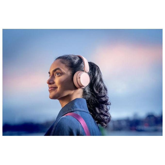 Philips TAH4209PK Cuffie On-Ear wireless bluetooth leggere con isolamento acustico passivo - 55 ore di riproduzione suono naturale chiamate chiare bassi dinamici 2 ore di carica USB-C- Rosa