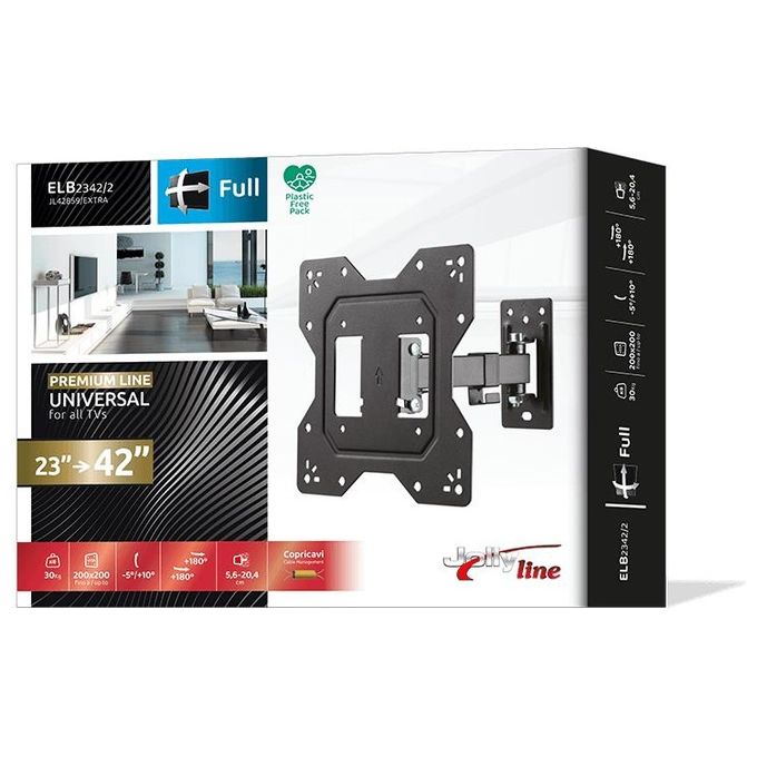 G.b.s. Elettronica Supporto Elb-2342-2 23-42 2 Snodi per Tv 23-42'' Max 30Kg Vesa 100-200 2 Snodo 1 Braccio
