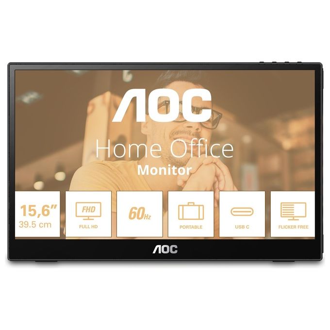 AOC T2 16T3EA Monitor PC 15.6'' 1920x1080 Pixel Full HD Nero