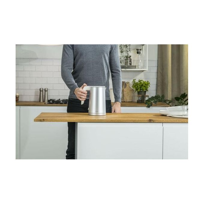 Zwilling Enfinigy Bollitore con Filtro Anticalcare in Acciaio Inossidabile e Protezione Contro il Surriscaldamento Wireless 1850 Watt 1 Litro Argento