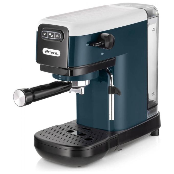 [ComeNuovo] Ariete 1399-11 Macchina Caffe' Cialde e Caffé Macinato in Polvere Espresso Manuale con Erogatore di Vapore 2 Tazze colore Snow White