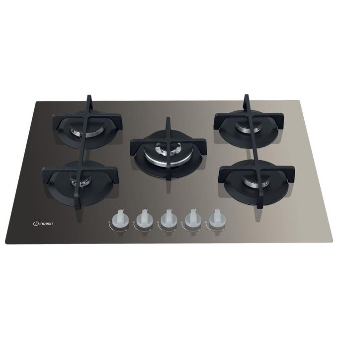 Indesit ING 72T-TD Piano Cottura a Gas 5 Zone High Power Flame 73 cm Marrone
