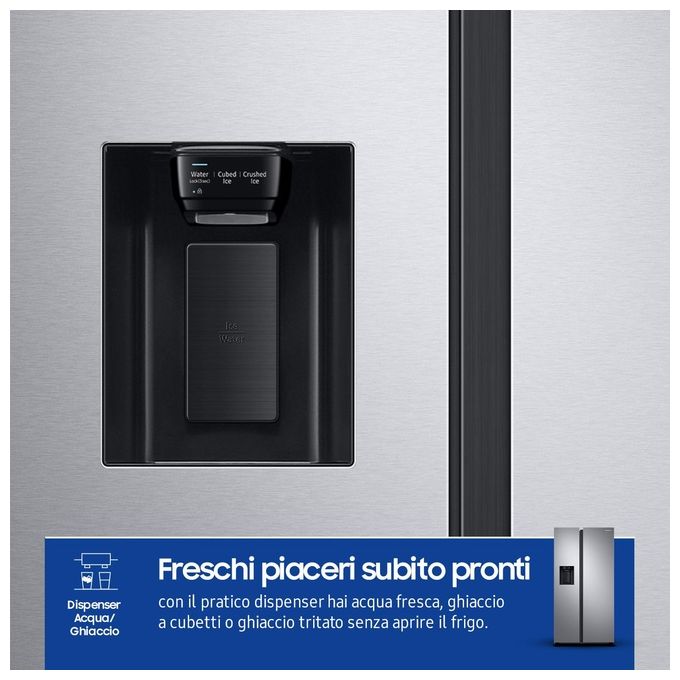 Samsung RS68A854CSL Frigorifero Side-by-Side Incasso-Libero 634 Litri Classe Energetica C Acciaio Inossidabile