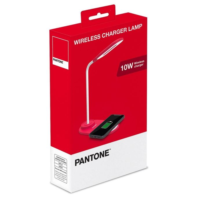Pantone Wireless Charger Lamp Mini Rosso
