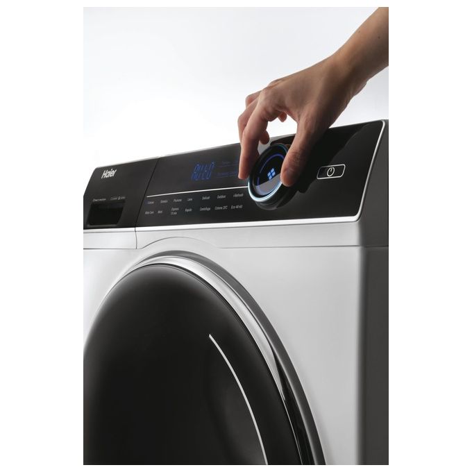 Haier HW100-B14979 I-Pro Serie 7 Lavatrice Carica Frontale Kilo Detector Trattamento antibatterico Classe energetica A (A+++) Capacita' di carico 10 Kg Centrifuga 1400 Giri-min Motore Inverter DM
