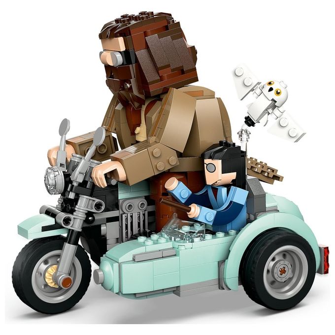 LEGO, Giro sul Sidecar di Hagrid e Harry, Moto Giocattolo con Sidecar e Edvige, 617 Pezzi, 76443