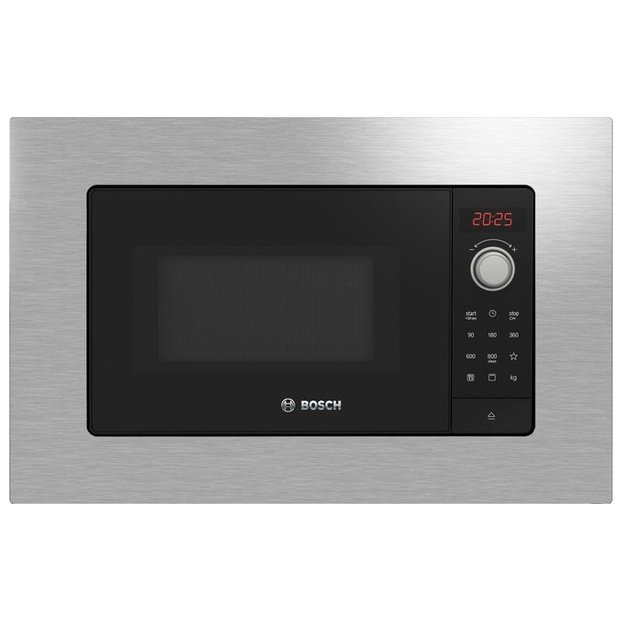 Bosch BEL623MS3 Serie 4 - Forno a microonde da incasso, 20 L, 800 W, Classe A, funzione grill, AutoPilot 7, 5 livelli di potenza, Acciaio inox