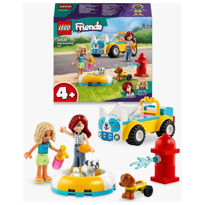 LEGO Friends Auto per la Toelettatura dei Cani Macchina Giocattolo da Costruire con 2 Personaggi 2 Cuccioli e Accessori per la Cura degli Animali Giochi per Bambine e Bambini da 4 Anni 42635