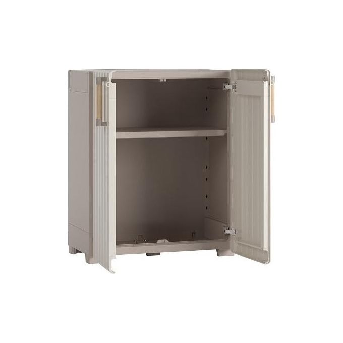 Keter Armadio Groove Basso 80x45x98H per Arredamento Esterno Design Moderno e Funzionale