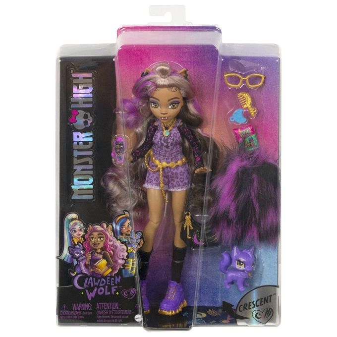 Mattel Monster High Core Collection HPD53 - Bambola articolata Monster High con cucciolo assortito, look fashion horror, accessori stilosi e punti di movimento