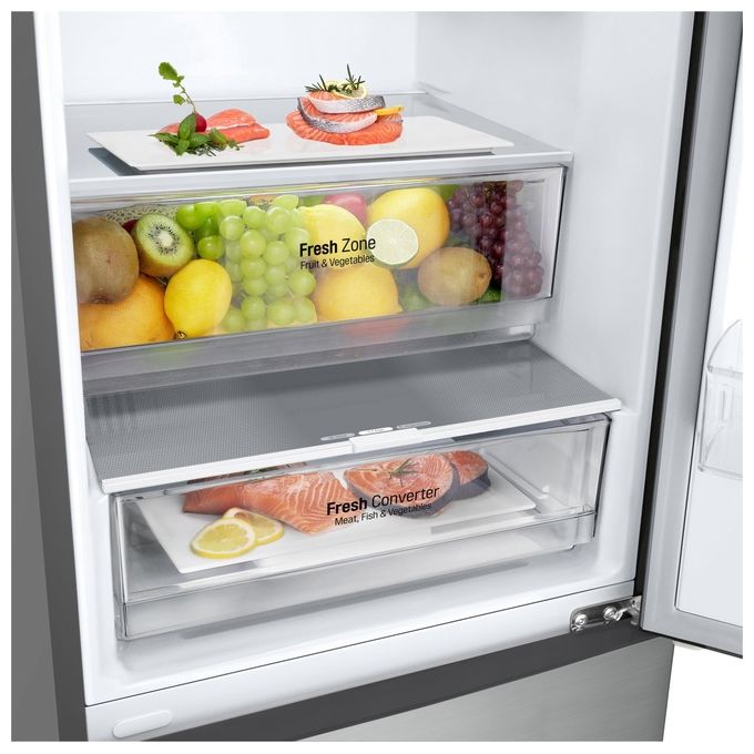 LG GBP52PYNBN Frigorifero Combinato Classe Energetica B 384 Litri Fresh Converter No Frost Argento