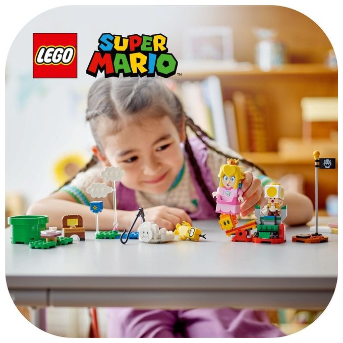 Lego Super Mario Avventure di Peach Interattiva Giocattolo con 4 Personaggi Nintendo tra cui la Principessa e un Toad Giallo