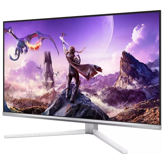 Philips Evnia 32M2N8900 Monitor da gioco OLED UHD da 32'' 240 Hz 003 ms HDR400 FreeSync Prem. Pro G-Sync comp. (3840x2160 2x HDMI 2.1 1x DP 1.4 1x USB-C (65 W PD) hub USB) bianco