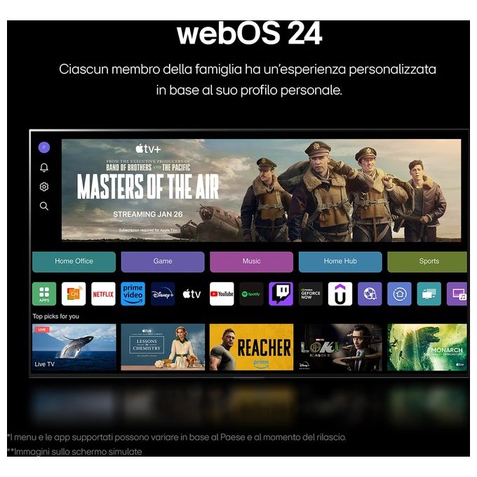Lg 55UT73006LA.APIQ Smart TV 55 pollici 4K Ultra HD LED Web OS Classe G 3 HDMI Blu