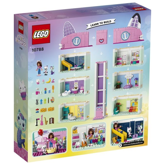 LEGO 10788 La Casa delle Bambole di Gabby, Casa Giocattolo a 4 Piani e 8 Stanze con i Personaggi di Gabby, Regalo Bambini 4+