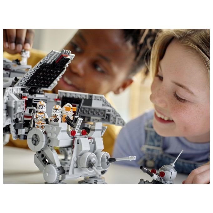 LEGO Star Wars 75337 Walker AT-TE, Modellino da Costruire, Gambe Snodabili, Cloni Soldato, Droidi da Battaglia e Droide Ragno